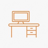 Организованное пространство для работы мониторов
